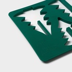 Форма печенья новогодняя Доляна «Ёлочка», 28×19 см, пластик, зелёная - Фото 6