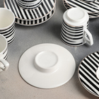 Сервиз керамический кофейный "Элегантно", 12 предметов: 6 чашек 80 мл, 6 блюдец 11,5 см - Фото 3