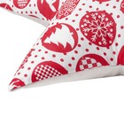 Подушка декоративная звезда «Шары новогодние» 50х50 см, цвет красный - Фото 3