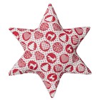 Подушка декоративная звезда «Шары новогодние» 50х50 см, цвет красный - Фото 4