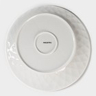 Тарелка фарфоровая обеденная Magistro «Блик», d=26 см, цвет белый - фото 4277299