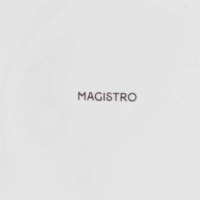 Тарелка фарфоровая глубокая Magistro «Блик», d=23 см, цвет белый - фото 1884942614