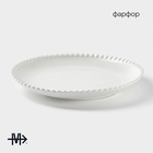 Тарелка Magistro «Лакомка», d=25 см, фарфор, белая - Фото 2