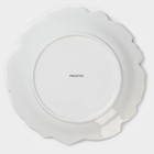 Тарелка фарфоровая обеденная Magistro «Роза», d=25 см, цвет белый - Фото 4