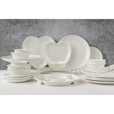 Тарелка фарфоровая десертная Magistro «Лакомка», 20×16 см, цвет белый