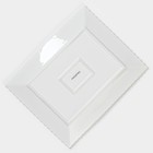 Тарелка Magistro «Лакомка», 25×20 см, прямоугольная, фарфор, белая - Фото 3