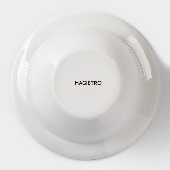 Салатник фарфоровый Magistro «Бланш», 420 мл, d=15,3 см, цвет белый - фото 1908475318