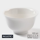 Салатник Magistro «Кувшинка Бланш», 220 мл, d=10 см, фарфор, белый - Фото 1