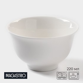 Салатник Magistro «Кувшинка Бланш», 220 мл, d=10 см, фарфор, белый 4177885