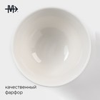 Салатник Magistro «Кувшинка Бланш», 220 мл, d=10 см, фарфор, белый - Фото 2