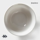 Салатник Magistro «Кувшинка Бланш», 700 мл, d=15 см, фарфор, белый - Фото 2