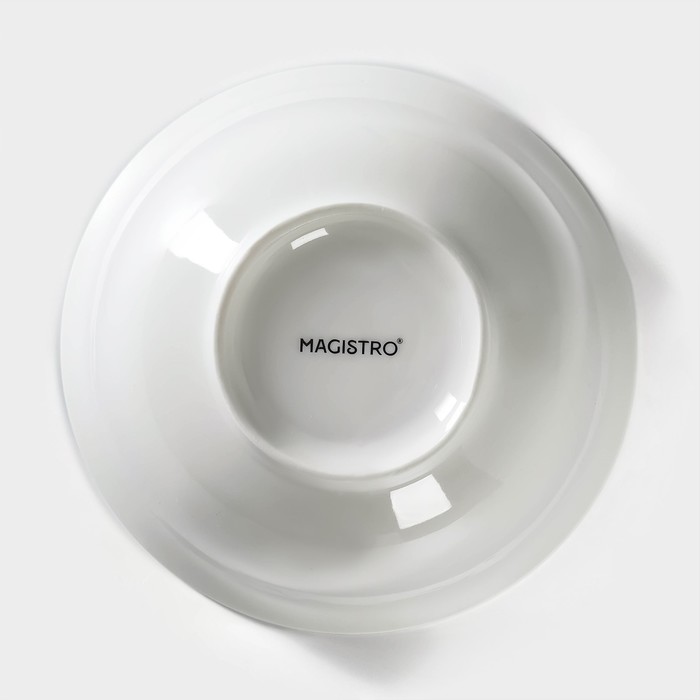 Салатник фарфоровый Magistro «Бланш», 700 мл, d=15 см, цвет белый - фото 1908475336
