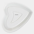 Блюдо Magistro «Сердце. Бланш», 24×27×3 см, фарфор, белое - Фото 4