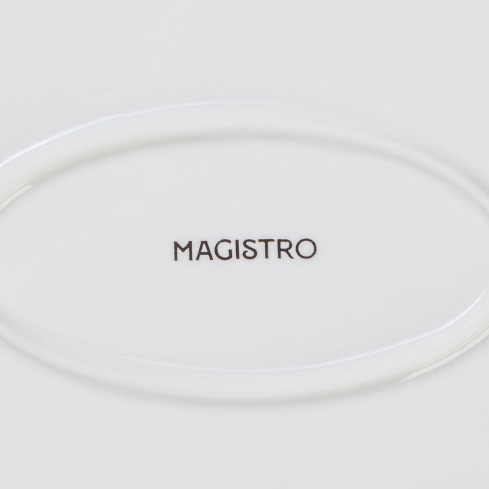 Тарелка Magistro «Блик», 25.5×16.5×3 см, овальная, фарфор, белая - фото 114806908 Тарелка Magistro «Блик», 25.5×16.5×3 см, овальная, фарфор, белая - фото 114806908