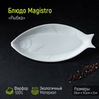 Блюдо фарфоровое Magistro «Рыбка», 29×14,5×2 см, цвет белый - фото 4277349