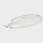 Блюдо Magistro «Рыбка», 35×16.5×3 см, фарфор, белое - Фото 3