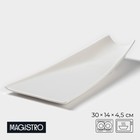 Блюдо фарфоровое Magistro «Бланш», 30×14×4,5 см, цвет белый - фото 320403744