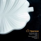 Блюдо фарфоровое Magistro «Лист», 31×22×3,5 см, цвет белый - фото 4277386