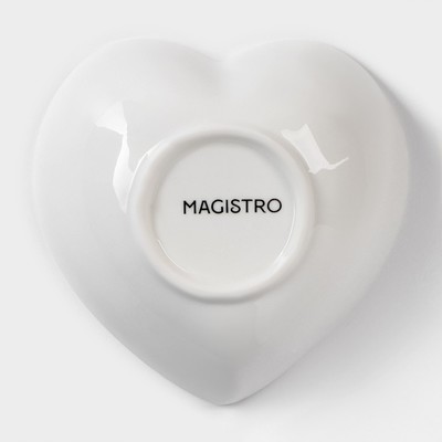 Соусник Magistro «Сердце Бланш», 80 мл, фарфор, белый