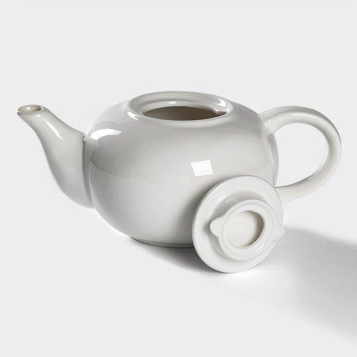 Чайник фарфоровый заварочный Magistro «Бланш», 1 л, цвет белый - фото 1905568222