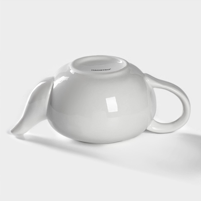 Чайник фарфоровый заварочный Magistro «Бланш», 1 л, цвет белый - фото 1905568225