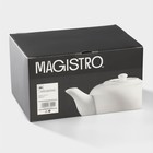 Чайник фарфоровый заварочный Magistro «Бланш», 1 л, цвет белый - Фото 9