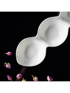 Менажница Magistro «Бланш», 3 ячейки, 28×8.5×4.5 см, фарфор, белая - Фото 6