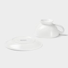 Чайная пара Magistro «Бланш», чашка 250 мл, блюдце d=15.5 см, фарфор, белая - Фото 6