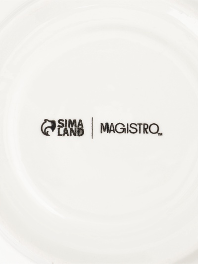 Чайная пара Magistro «Бланш», 2 предмета: чашка 280 мл, блюдце d=15 см, фарфор, белая
