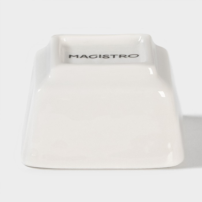 Соусник фарфоровый Magistro «Бланш», 50 мл, 6×6×3,5 см, цвет белый - фото 1881977352