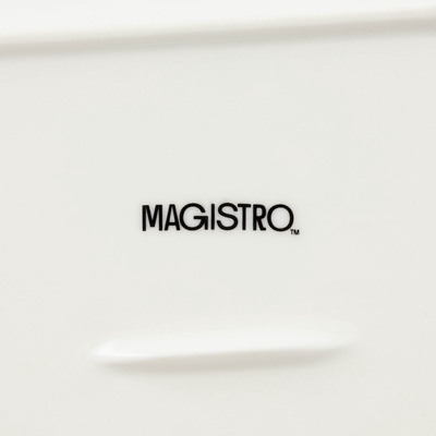 Маслёнка Magistro «Бланш», 16×8 см, фарфор, белая