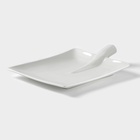 Блюдо Magistro «Лопатка», 24.5×18 см, фарфор, белое - Фото 3