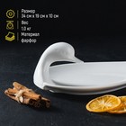 Блюдо фарфоровое Magistro «Лебедь», 34×19 см, цвет белый - Фото 2