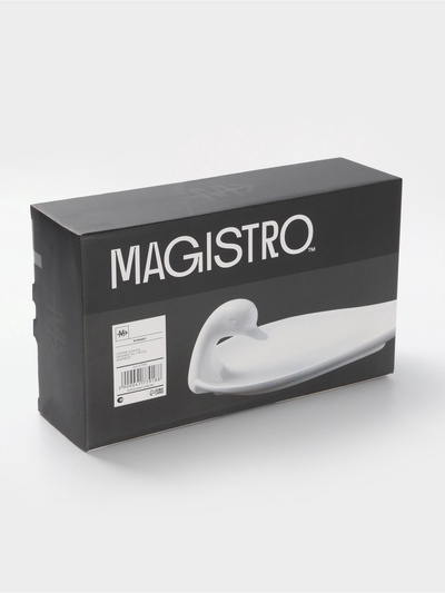 Блюдо Magistro «Лебедь», 34×19 см, фарфор, белое