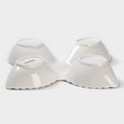 Менажница 4 ячейки Magistro «Лист Бланш», 27×4 см, фарфор, белая - Фото 3