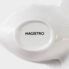 Менажница фарфоровая 4 ячейки Magistro «Листочки», 27×4 см, цвет белый - фото 4277463