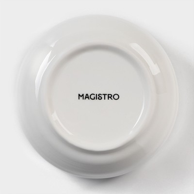Салатник Magistro «Волна Бланш», 300 мл, d=10.5 см, фарфор, белый