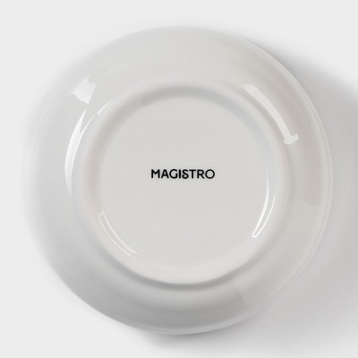 Салатник Magistro «Волна Бланш», 500 мл, d=12.5 см, фарфор, белый