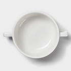 Бульонница фарфоровая Magistro «Бланш», 2 предмета: бульонница 400 мл, блюдце d=18 см, белое - Фото 3