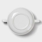 Бульонница фарфоровая Magistro «Бланш», 2 предмета: бульонница 400 мл, блюдце d=18 см, белое - Фото 6