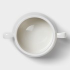 Бульонница фарфоровая Magistro «Бланш», 2 предмета: бульонница 450 мл, блюдце d=15.7 см, белое - Фото 5