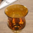 Подсвечник стекло набор 3 шт "Бокалы" высота 18, 20, 22,5 см золото 22,5х7,8х7,8 см - фото 20953076