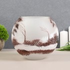 Ваза "Монохром" шаровая (коричневый) 4л  d-13. 19х19см - фото 20953083