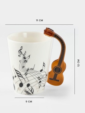 Кружка «Инструменты. Гитара», 350 мл, керамика, белая