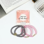 Резинка для волос "Спорт" (набор 4 шт) серый розовый (комплект 6 шт) - фото 20953205