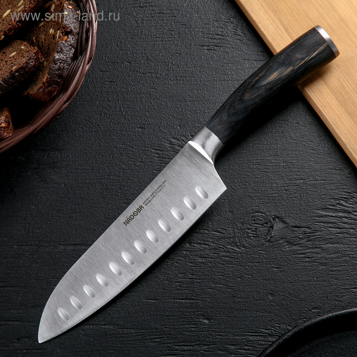 Нож кухонный NADOBA DANA Сантоку, лезвие 17,5 см - Фото 1