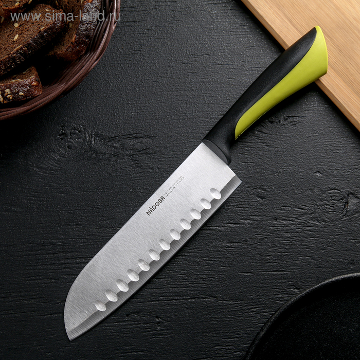 Нож кухонный NADOBA JANA Сантоку, лезвие 17,5 см - Фото 1
