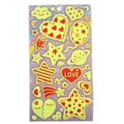 Наклейка фосфорная "Сердца " 2 вида 26х14 см - Фото 1