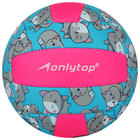 Мяч волейбольный ONLYTOP «Кошечка», ПВХ, машинная сшивка, 18 панелей, р. 2 - фото 8807991