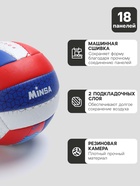 Волейбольный мяч MINSA «РОССИЯ», машинная сшивка, 18 панелей, р. 5, PVC - Фото 2